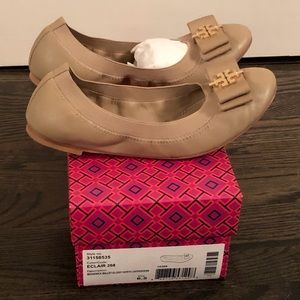 Tory Burch Sedgewick Ballet North Leather/Shin 6.5